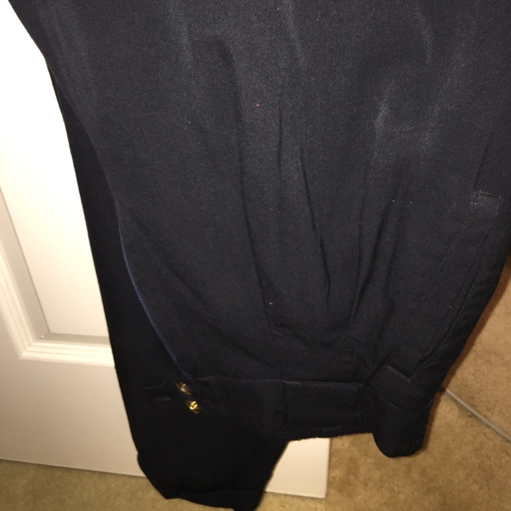 Anne Pinkerton Navy Pleated Pants!